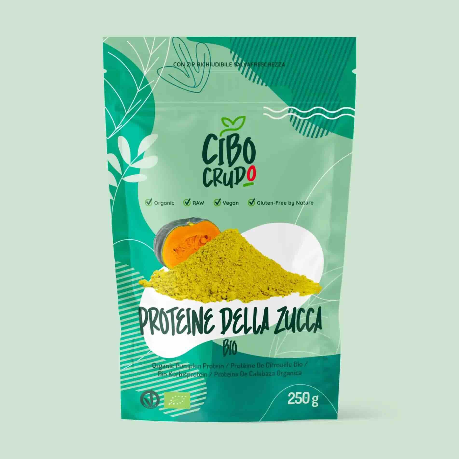 Proteine di Semi di Zucca Crude Bio - 250 gr